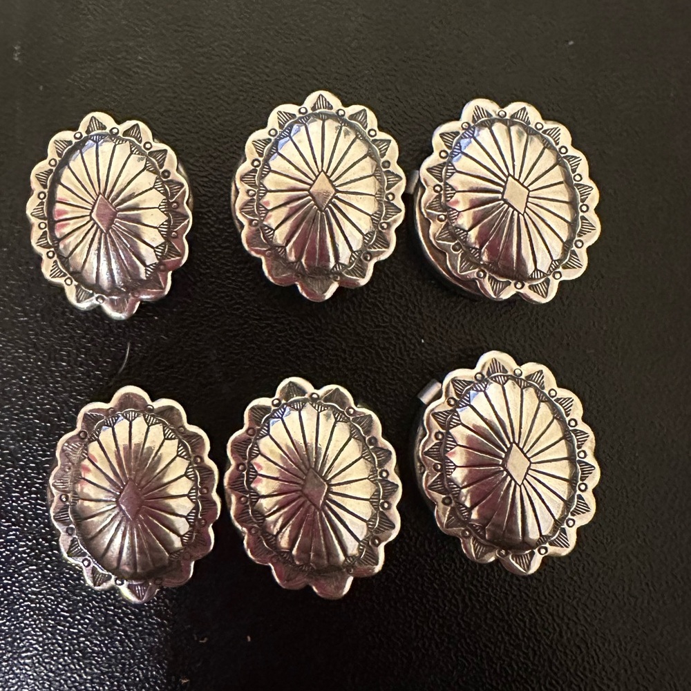 Sterling Silver South Western Button Covers